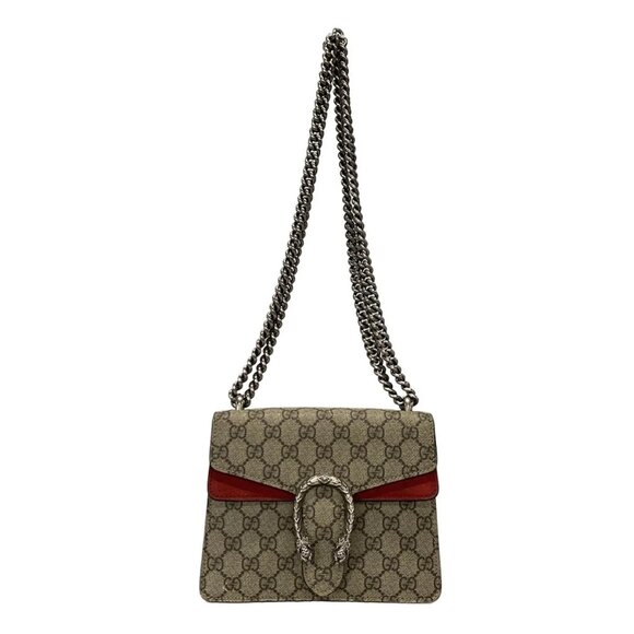 GUCCI Dionysus/GG Blooms Beige Ebony Red PVC Suede Shoulder Bag 632-080925 - Picture 1 of 14